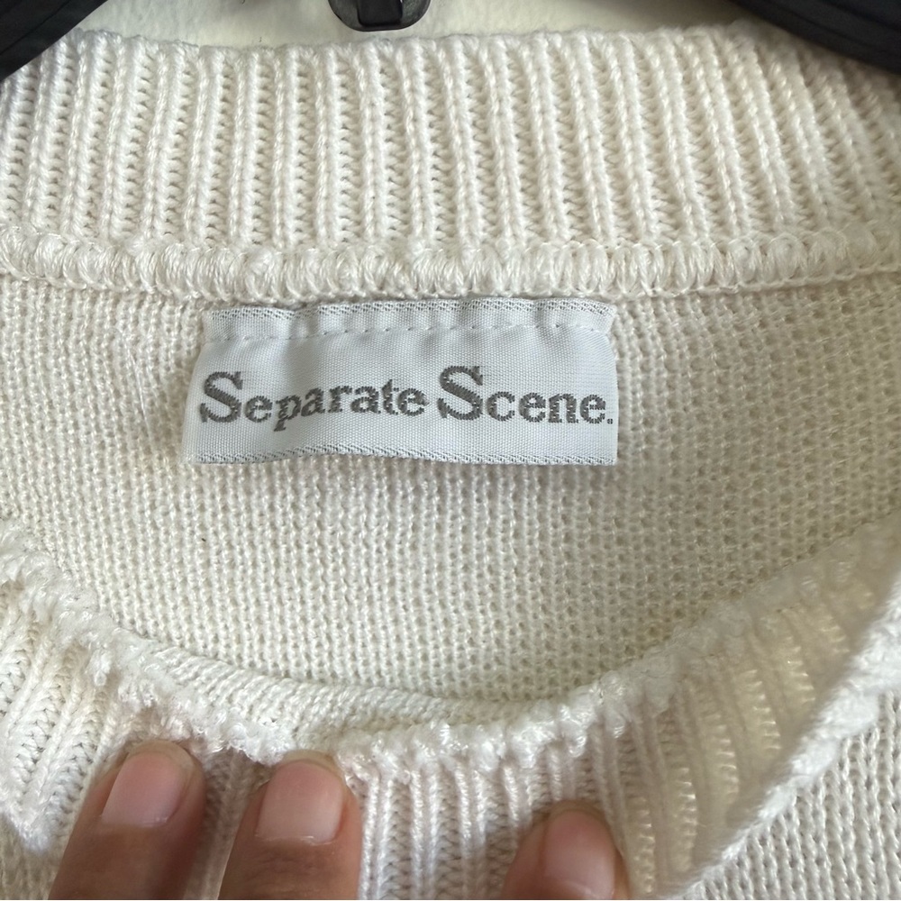 Vintage Separate Scene Seashell Knit Vest Pastel Striped Coastal Mermaidcore - Picture 4 of 4
